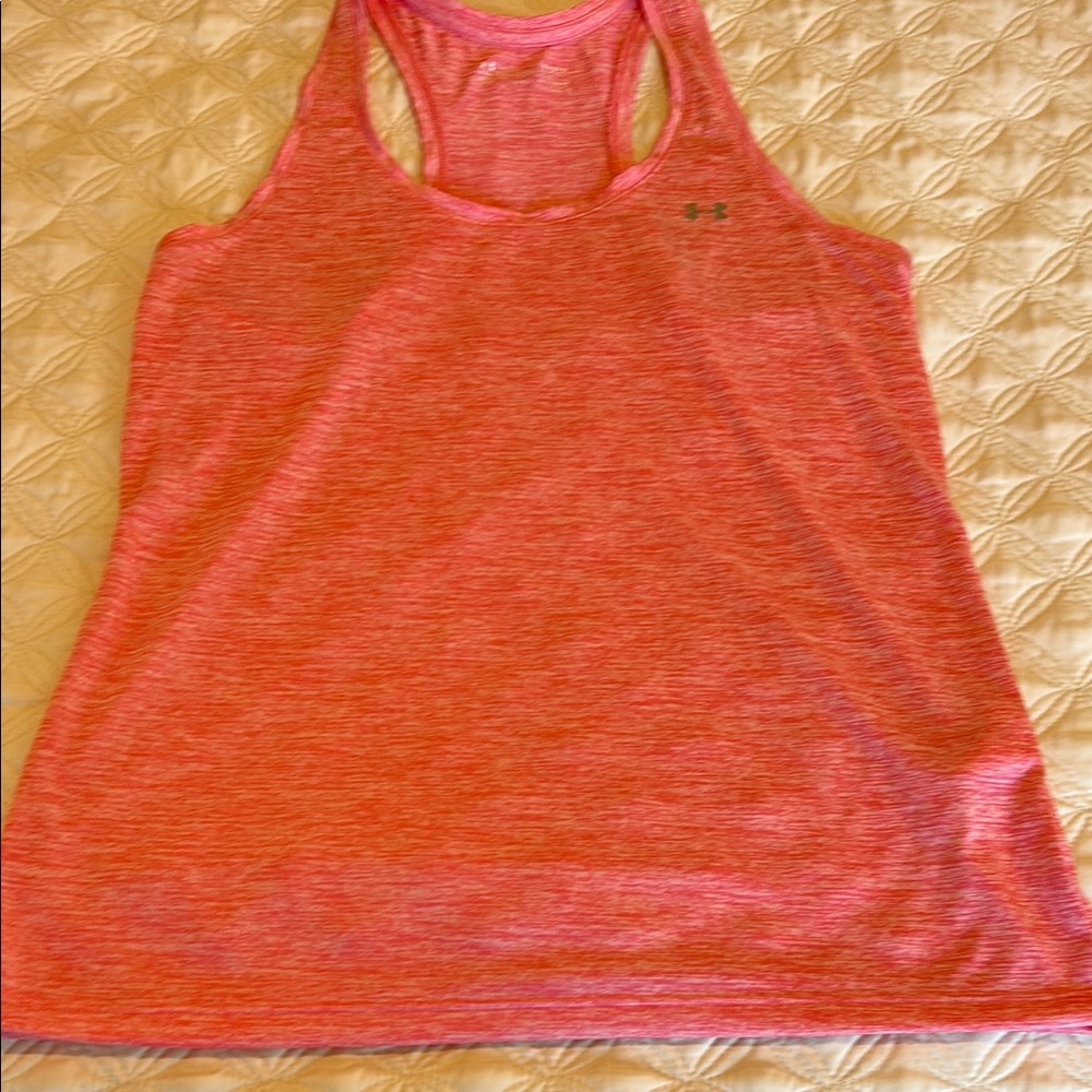 Under Armour Pink Heathered Tabk Top
